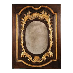 Large Spanish Baroque Boiserie Panel, Now With Mirror, Circa 1760