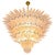 Gold Monumental Pink Glass Leaf Chandelier, 1990 For Sale - Image 8 of 8