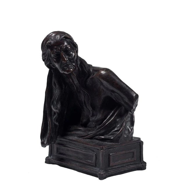 The Sibyl - Original Bronze Sculpture by Vincenzo Gemito - End of 19th Century 1929 For Sale - Image 4 of 4