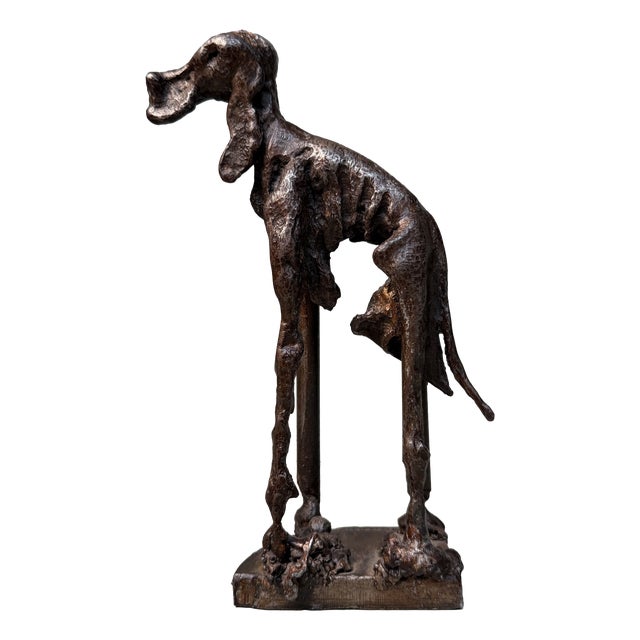 Metal Dog Sculpture attributed to Robert H. Crutchley, 1970s For Sale
