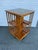 Vintage Edwardian Style Leather Top Yewwood Revolving Bookcase For Sale - Image 4 of 17