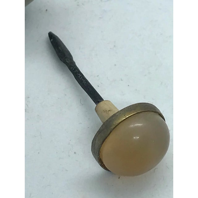 Vintage Glass Snuff Bottle Imitating Banded Agate For Sale - Image 9 of 10