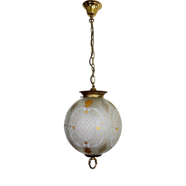 Brass and Glass Hollampe Chandelier from Unbekannt, 1960s For Sale