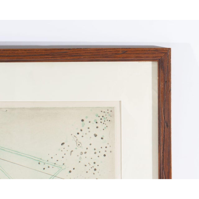 Arthur Luiz Piza 1953 Abstract Etching With Aquatint For Sale - Image 4 of 10