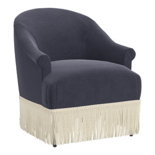 Fringe Chair in Titan Ocean For Sale
