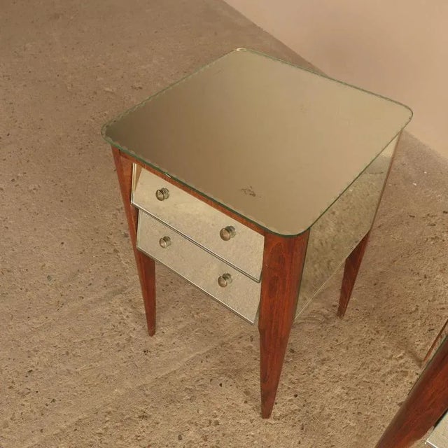Mirrored Bedside Tables, 1950s, Set of 2 For Sale - Image 13 of 18