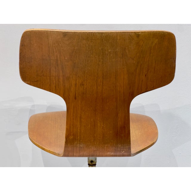 Set of Vintage Model 3113 Swivel Office Chairs by Arne Jacobsen for Fritz Hansen, 1960s For Sale - Image 12 of 13