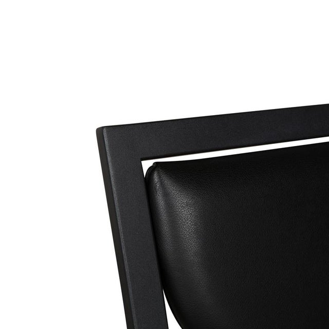 Modern Sinus Chairs in Black Leather from KFF, Set of 4 For Sale - Image 3 of 13