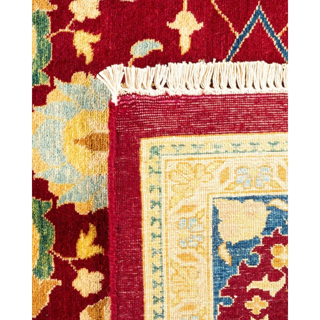 2000 - 2009 Mogul, One-of-a-Kind Hand-Knotted Area Rug in Red, 8' 1" x 10' 2" For Sale - Image 5 of 8