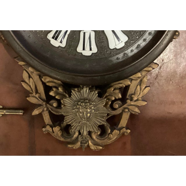 Late 19th Century New Haven Clock Company Antique Chatelaine Model Hanging Wall Clock For Sale - Image 5 of 6