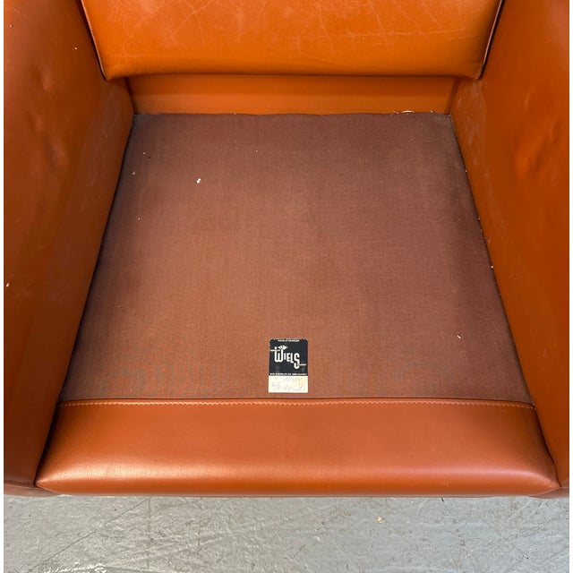 Pair of Mid-Century Modern Danish Leather Chairs by Wiels Møbler For Sale - Image 11 of 17