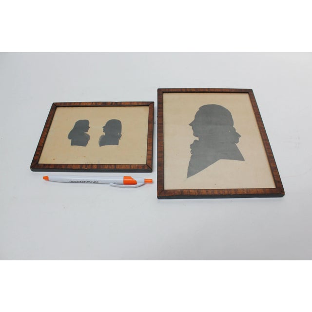 Set of Two Eighteenth Century American Antique Framed Silhouettes For Sale In New York - Image 6 of 12