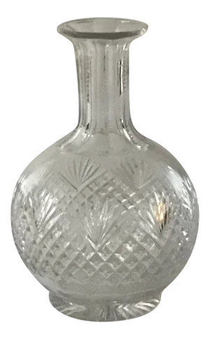 1900s Strawberry Diamond & Fan-Cut Glass Carafe