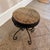 Metal Vintage Wrought Iron Vanity Stool With Leopard Upholstery For Sale - Image 7 of 10