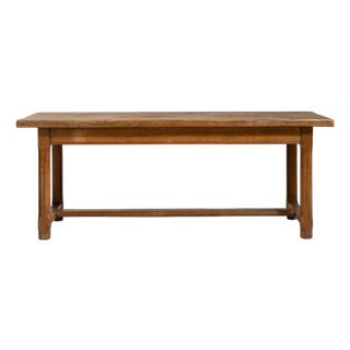 Early 20th Century Oak Trestle Dining Table For Sale