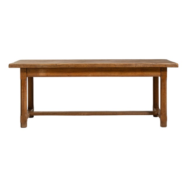 Early 20th Century Oak Trestle Dining Table For Sale