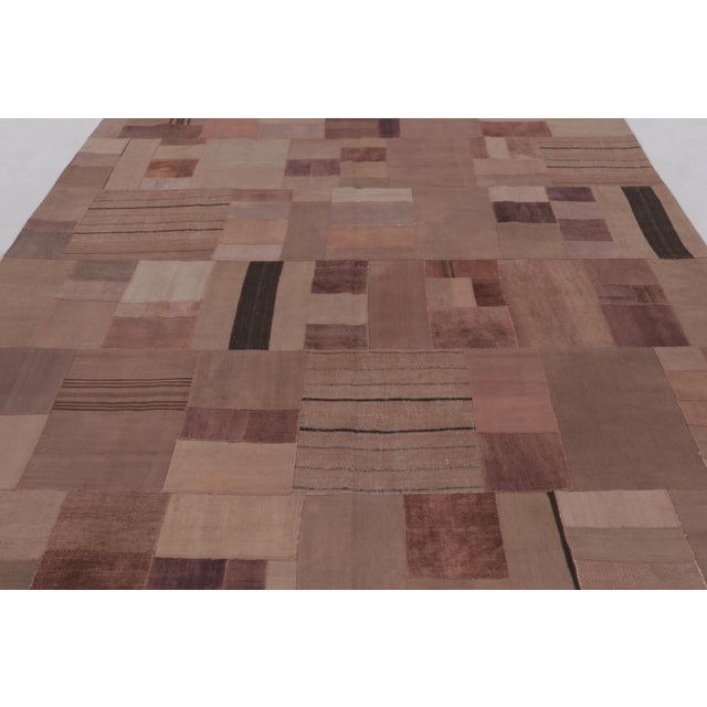 Rug & Kilim Vintage Anatolian Textile With Geometric Patchwork Composition - Rug & Kilim For Sale - Image 4 of 10