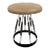 Modern Mushroom Leather Upholstered Stool For Sale