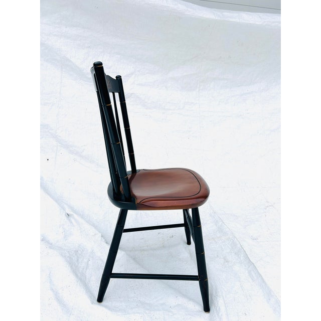 Hitchcock Vintage Hitchcock Spindle-Back Stenciled Dining Chait C. 1960’s. For Sale - Image 4 of 7