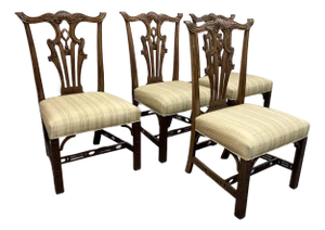 Burton Ching Chippendale Dining Chairs, Set of Four