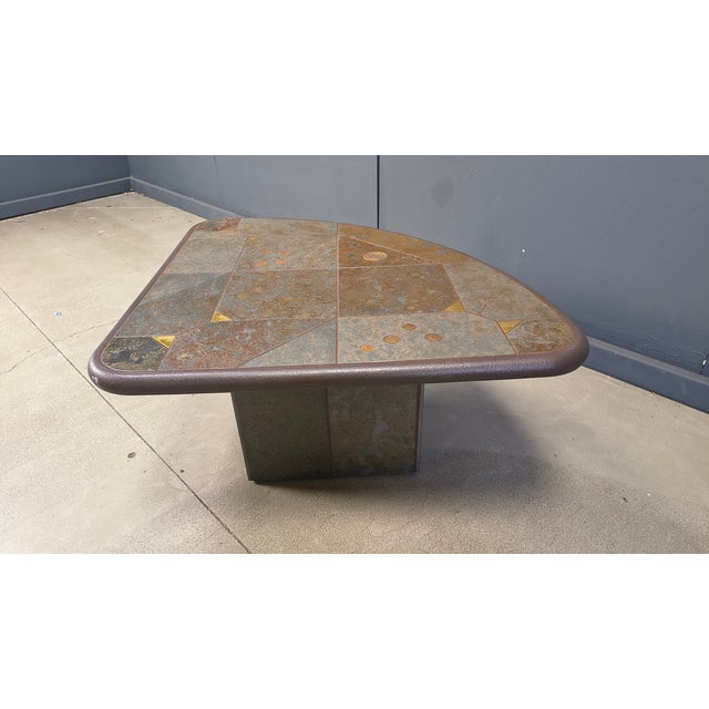 Triangular Coffee Table attributed to Paul Kingma, 1980s For Sale - Image 10 of 18