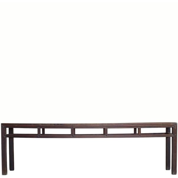 Antique Chinese Elm Console Table, 9.6' Long – Qing Dynasty For Sale - Image 13 of 13