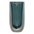 Large Azure Micro Bubble Polish Art Glass Vase by Global Views For Sale