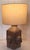 Vintage Table Lamp with Brown Ceramic Base with 4 Different Cartoon Faces and Beige Fabric Shade, 1982 For Sale - Image 3 of 15