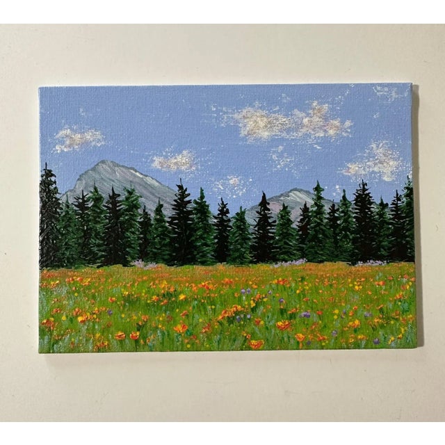 Green "A Summer Day" Contemporary Original Impressionist Style Landscape Painting by Deb Bossert For Sale - Image 8 of 8