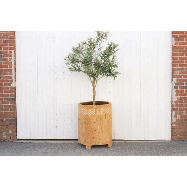 Tan Rustic Modern Naga Tall Planter For Sale - Image 8 of 9