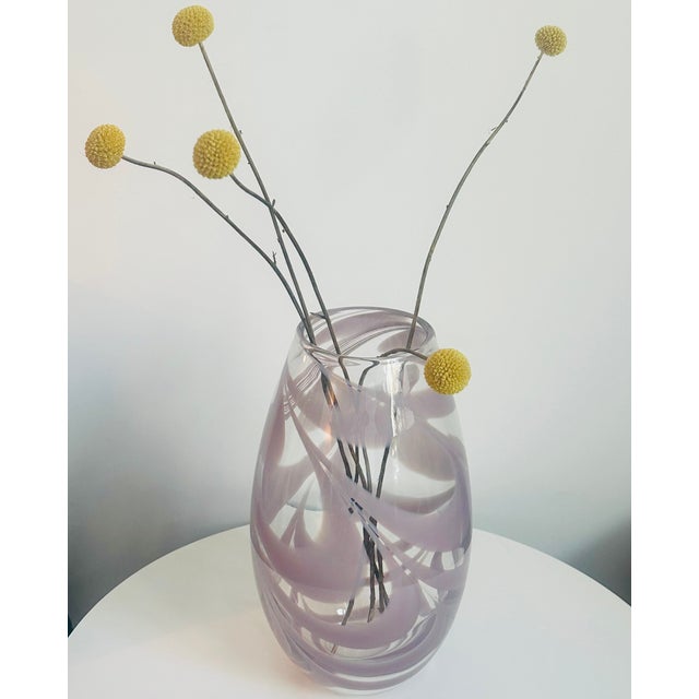 Murano Venini Murano Pennellate Art Glass Vase 1960s Italy Mid Century Modern For Sale - Image 4 of 6