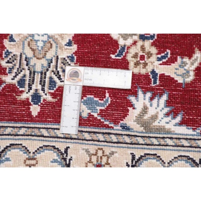 Hand-Knotted Nain Rug with Floral Pattern For Sale - Image 10 of 11