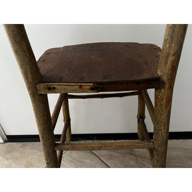Antique 19th C Faux-Bamboo Spindle-Back Spinning Chair For Sale - Image 4 of 7
