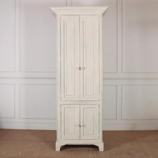 Painted Pine Linen Cupboard, 1890s For Sale - Image 4 of 9