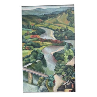 Large Cubist Painting from the 1910s–1920s For Sale