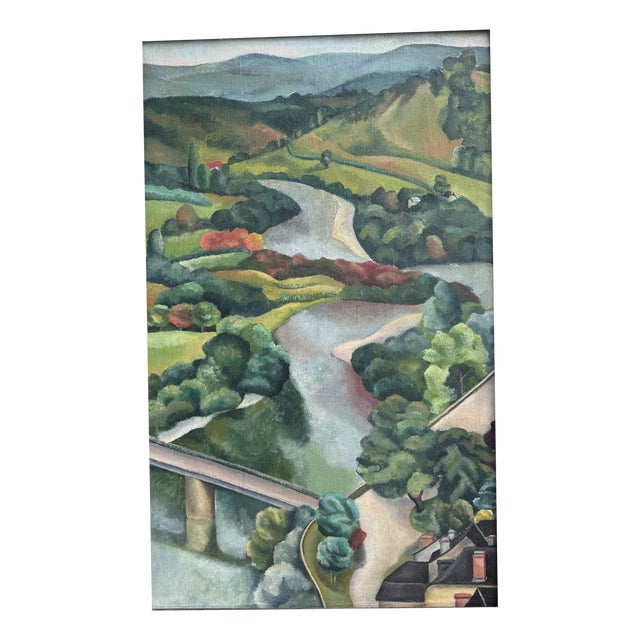 Large Cubist Painting from the 1910s–1920s For Sale