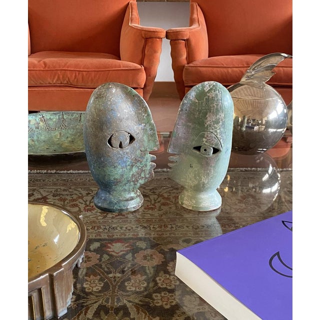 Loul Combres, Les Bisous, 1987, Terracotta, Set of 2 For Sale - Image 10 of 18