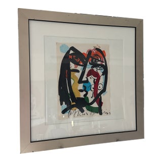 1970s Peter Keil Abstract Colorful Painting “ My Dear Picasso” For Sale