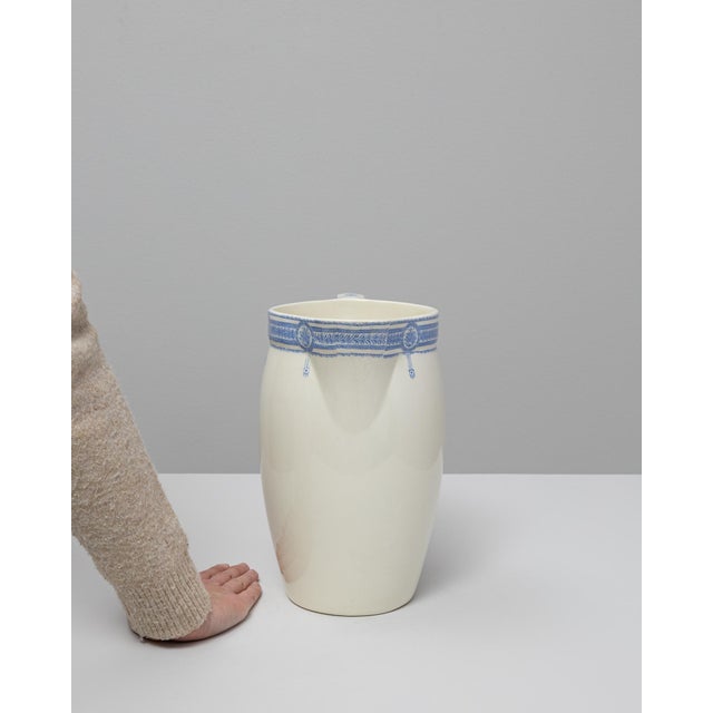 20th Century Belgian Blue Chinoiserie Ceramic Pitcher For Sale - Image 17 of 18