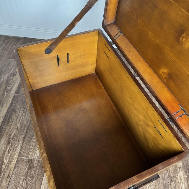 Wood Late 20th Century Alfonso Marina Spanish Colonial Marquetry Trunk For Sale - Image 7 of 18