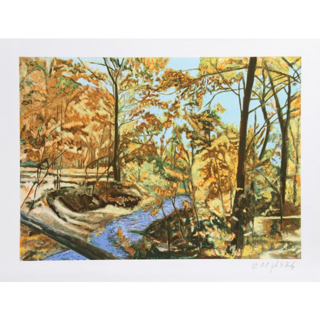 Modern John Healy, Forest Stream 7, Lithograph For Sale - Image 3 of 3