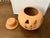 Sculpture Materials Vintage Red Clay Pumpkin With Hat For Sale - Image 7 of 8
