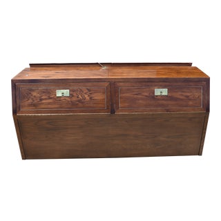 Henredon Scene One Campaign Queen Size Headboard For Sale