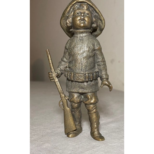 Antique 19th Century Austrian Bronze Military Boy With Rifle Statue Sculpture For Sale - Image 13 of 15