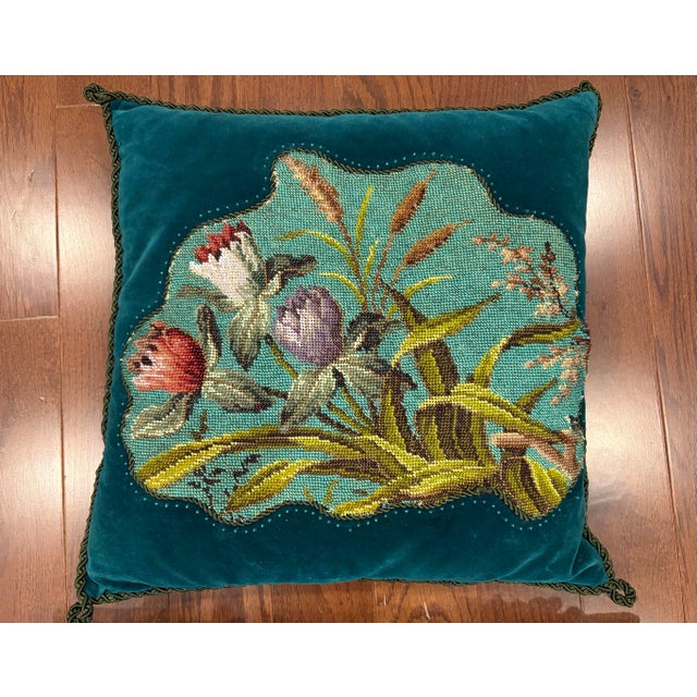 Elevate your space with this stunning, heavily detailed pair of vintage/antique decorative throw cushions. Both pillows...