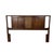 Mid-Century Walnut Headboard, Vintage Full/Queen, Woven Center Panel For Sale - Image 12 of 12