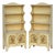 20th-C. Petite Victorian Style Chinoiserie Bookcases W/ Hand Painted Bird Doors - Pair For Sale