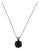 1.80ct Black Diamond Solitaire Pendant Necklace 14k White Gold 18" Rope Chain For Sale