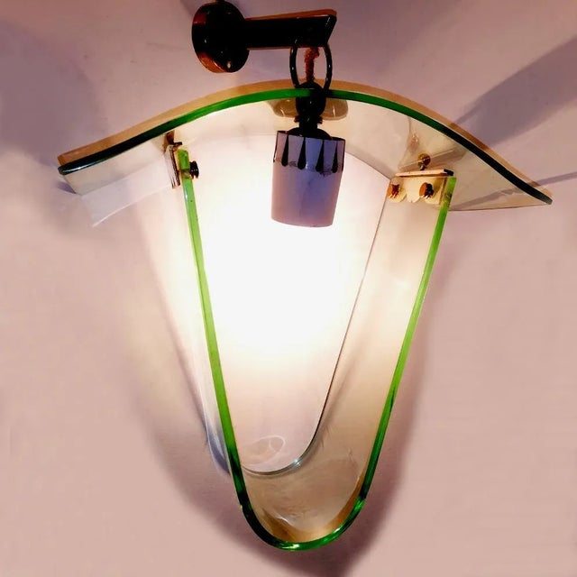 Sconces by Pietro Chiesa for Fontana Arte, 1940s, Set of 3 For Sale - Image 15 of 17