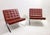 Set of Burgundy Leather Barcelona Chairs attributed to Mies Van Der Rohe for Knoll, 1990s For Sale - Image 14 of 15